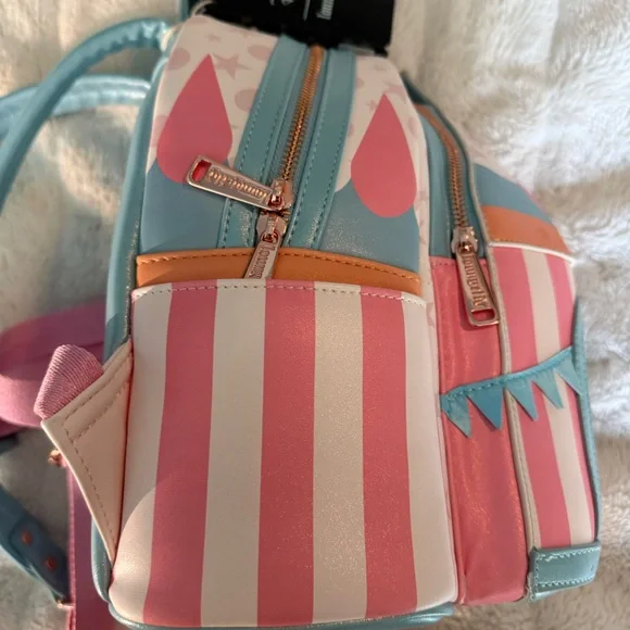 Loungefly Disney Dumbo Exclusive Mini Backpack Circus Tent Light-Up NWT🎪🩵🩷 - Picture 6 of 12